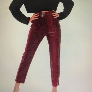 Missguided Shiny Snake Cigarette Trouser
